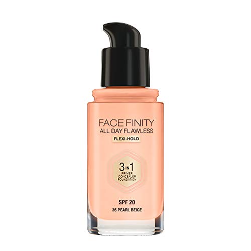 Max Factor FaceFinity 3 en 1 All Day Flawless Base de Maquillaje Tono 035 Peral - 30 ml