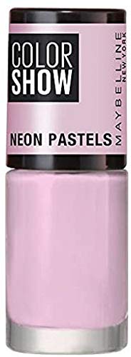 Maybelline MAY VAO C.SHOW NEON PASTEL NU 485 Lilac Lila Neon esmalte de uñas - Esmaltes de uñas (Lila, Lilac Glow, Neon, 25 mm, 68 mm, 25 mm)