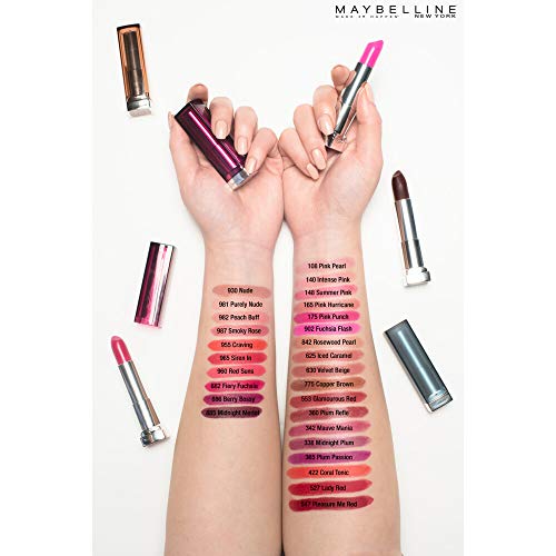 Maybelline New York - Color Sensational, Pintalabios Mate Hidratante, Tono 987 Smoky Rose