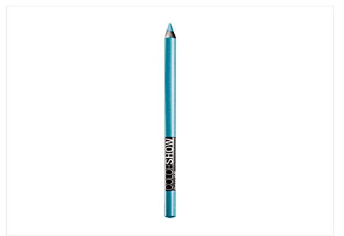 Maybelline New York - Lápiz Perfilador de Ojos Azul Turquesa Color Show, Tono 210 Turquoise Black