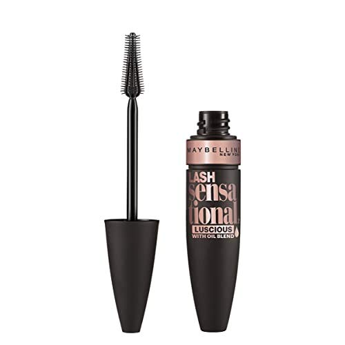 Maybelline New York Lash Sensational Luscious, Máscara de Pestañas Volumen, Tono Negro - 9.5 ml