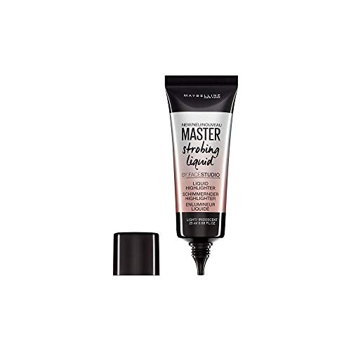 Maybelline New York - Master Strobing Liquido, Iluminador Líquido para Pieles Claras, Tono 100 Light Iridescent