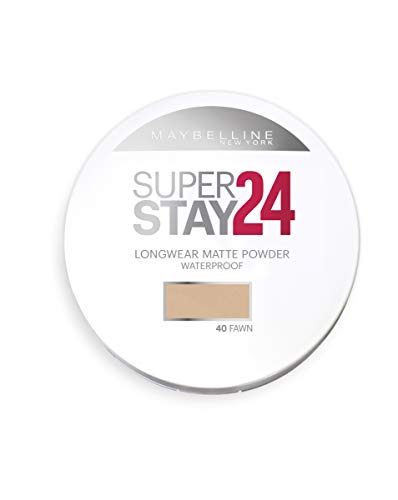 Maybelline New York - Superstay 24H, Polvos Compactos de Larga Duración, Tono 40 Fawn