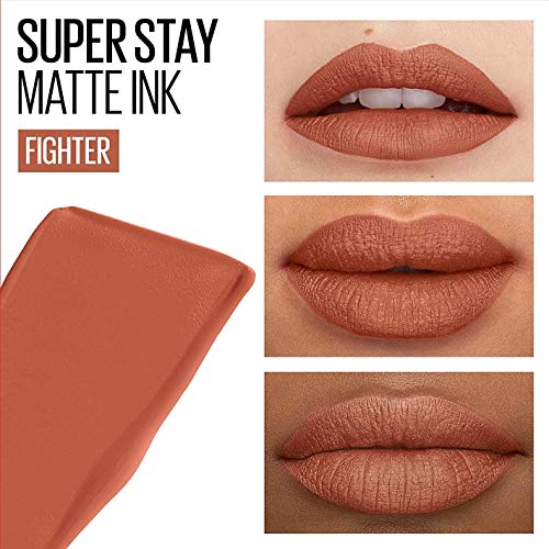 Maybelline New York - Superstay Matte Ink, Pintalabios Mate de Larga Duración, Tono 75 Fighter