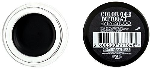 Maybelline New York Tattoo 24H Sombra de Ojos, Tono: nº60 Timeless Black