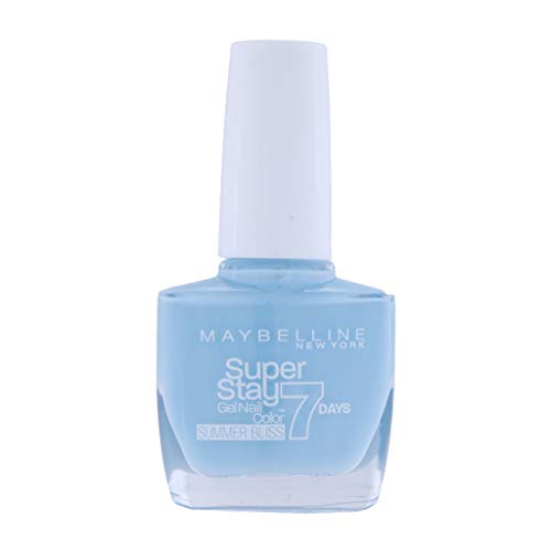 Maybelline Super Stay 7 Days Summer Bliss 874 Sea Sky 10ml Azul esmalte de uñas - esmaltes de uñas (Azul, Sea Sky, 24 mes(es), ETHYL ACETATE, BUTYL ACETATE, NITROCELLULOSE, PROPYL ACETATE, ISOPROPYL ALCOHOL, TRIBUTYL CITRATE, T, 10 ml, 20 mm)