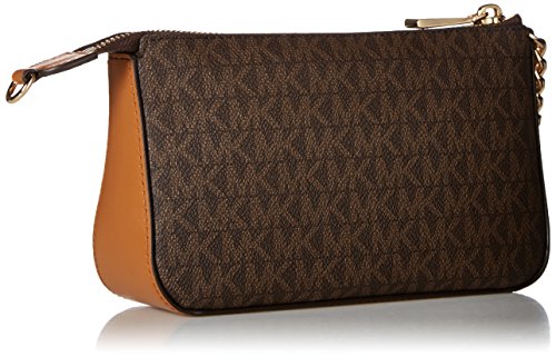 Michael Kors Jet Set, Bolsillo DE Cadena MD para Mujer, Brown, Medium