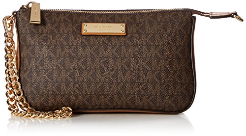 Michael Kors Jet Set, Bolsillo DE Cadena MD para Mujer, Brown, Medium