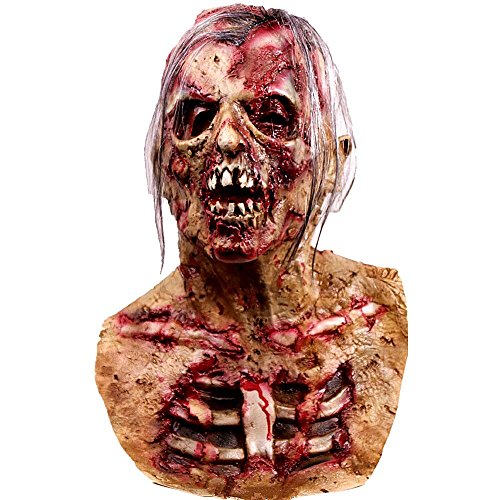 molezu Máscara de Cabeza Muerta de Walking Dead, máscara de Monstruo Malvado residente, máscara de látex de Goma para Fiesta de Disfraces de Zombie para Halloween