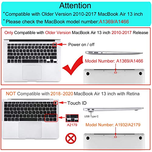 MOSISO Funda Dura Compatible con MacBook Air 13 Pulgadas (A1369 / A1466, Versión 2010-2017), Ultra Delgado Carcasa Rígida Protector de Plástico Cubierta, Cuarzo Rosa