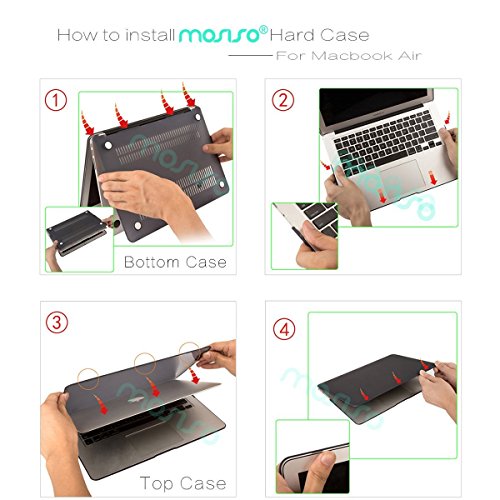 MOSISO Funda Dura Compatible con MacBook Air 13 Pulgadas (A1369 / A1466, Versión 2010-2017), Ultra Delgado Carcasa Rígida Protector de Plástico Cubierta, Cuarzo Rosa