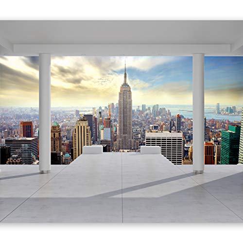 murando Fotomurales 350x256 cm XXL Papel pintado tejido no tejido Decoración de Pared decorativos Murales moderna de Diseno Fotográfico ciudad New York Arquitectura 10110904-35