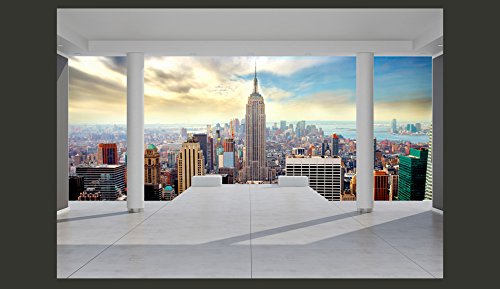 murando Fotomurales 350x256 cm XXL Papel pintado tejido no tejido Decoración de Pared decorativos Murales moderna de Diseno Fotográfico ciudad New York Arquitectura 10110904-35