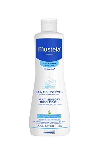 Mustela Multi Sensory Bubble Bath - Gel de Baño para bebés, 750 ml