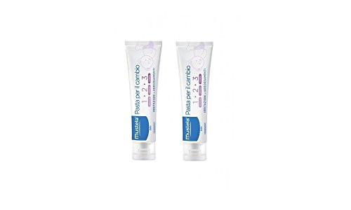 Mustela - Pasta de cambio 2 tubos de 100 ml (irritación, enrojecimiento, pañal)