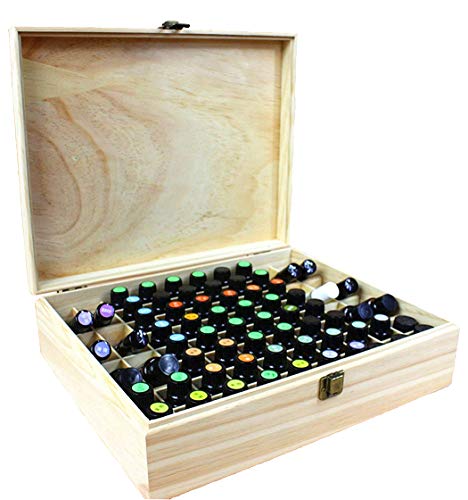 MUUZONING Madera Caja de almacenaje Aceites Esenciales para 68 Botellas Caja de Almacenamiento de Aceite Contenedor Estuche Organizadores para Cuentagotas, Perfume, Aceite Esencial, CosméTica #3