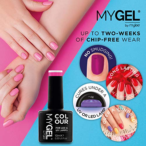 Mylee - Esmalte de uñas de gel de 10 ml [Santorini Rooftops] UV/LED para manicura y pedicura para uso profesional, salón y en el hogar [gama azul] - larga duración y fácil de aplicar