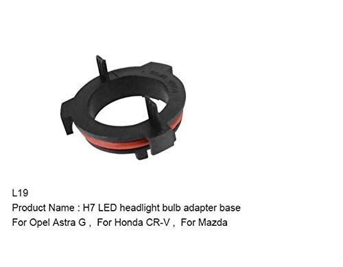 N / A Bombilla LED 2pcs H7 zócalo Adaptador de la Base de Coches lámparas de los Faros del sostenedor del Soporte de retención del Adaptador del Bulbo de Soporte para carros (Color : L19)