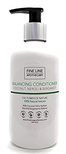 Natural ACONDICIONADOR - COCO, NEROLI & BERGAMOTA - 250 ml - por Fine Line Apothecary - Sin sulfatos, sin parabenos, sin productos químicos. Concentrado, fàcil de enjuagar.