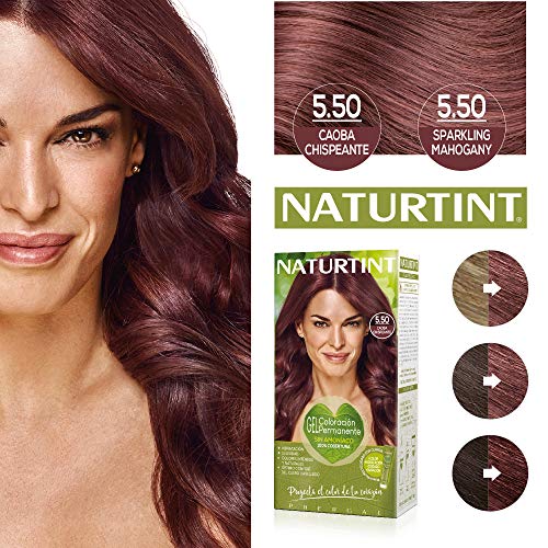 Naturtint Tinte Sin Amoniaco, Ingrediente Vegetal, 5.5 Caoba Chispeante 170ml