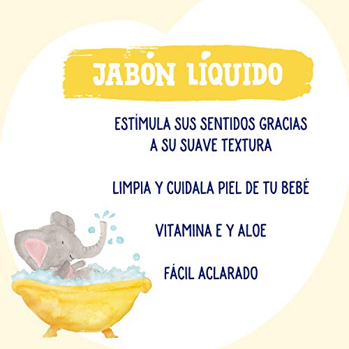 Nenuco Jabon Líquido Ultra Suave de bebé con extracto de aloe - paquete de 6 unidades x 750 ml