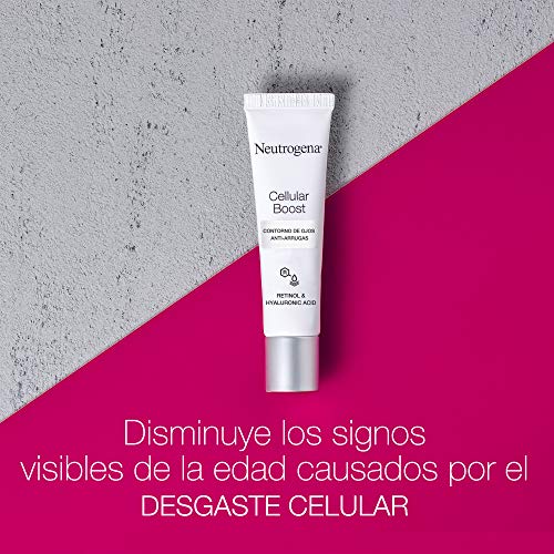 Neutrogena Cellular Boost Anti-Edad, Contorno De Ojos Anti-Arrugas Rejuvenecedor con Ácido Hialurónico y Retinol 1 Unidad 15 ml