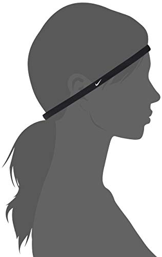 NIKE Swoosh - Diadema para Mujer, Mujer, N.JN.D6.010.OS, Blanco/Negro, Talla única Hombre