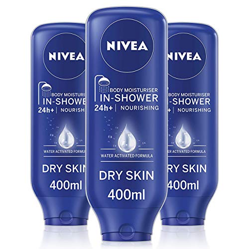 Nivea - Crema hidratante bajo la ducha, piel seca, pack de 3 (3x 400 ml)