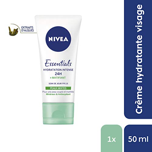 Nivea Cuidado del día 24H Hidratante + Matificante, Piel Mixta, 50ml