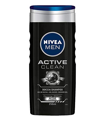 NIVEA Men Active Clean de ducha, 6 paquetes de 250 ML