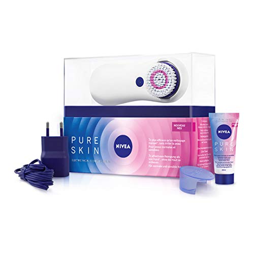 NIVEA PURE SKIN Cepillo Eléctrico de Limpieza Facial, Kit Básico; Cepillo Limpiador para el Rostro