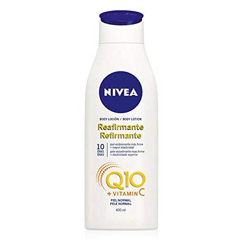 NIVEA Q10 Body Loción Reafirmante con Vitamina C (1 x 400 ml), loción hidratante corporal para piel normal, coenzima Q10 para una piel elástica en 10 días