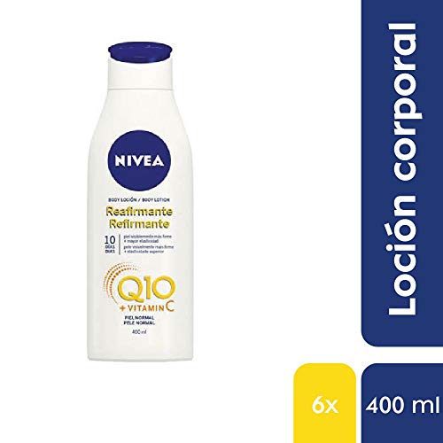 NIVEA Q10 Body Loción Reafirmante con Vitamina C en pack de 6 (6 x 400 ml), loción hidratante corporal para piel normal, coenzima Q10 para una piel elástica en 10 días