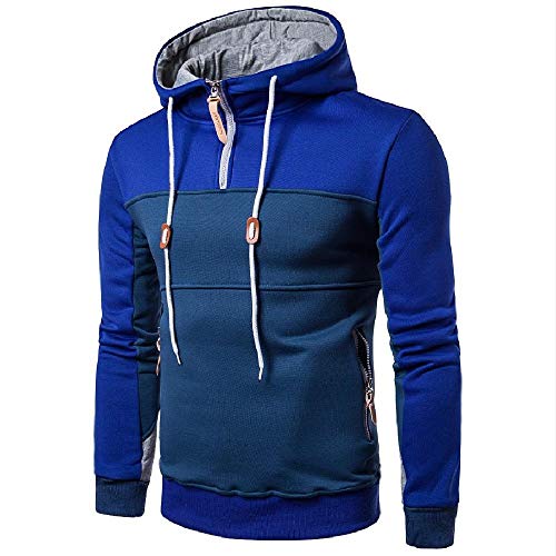 NOBRAND Otoño e Invierno - Sudadera con capucha para hombre Azul azul XXL