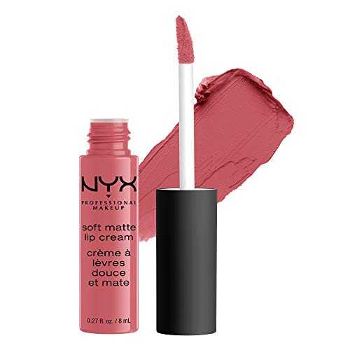 NYX Professional Makeup Pintalabios Soft Matte Lip Cream, Acabado cremoso mate, Color ultrapigmentado, Larga duración, Fórmula vegana, Tono: Cannes