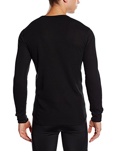 Odlo Bl Top Crew Neck L/S Active Warm Camiseta, Hombre, Black, XL