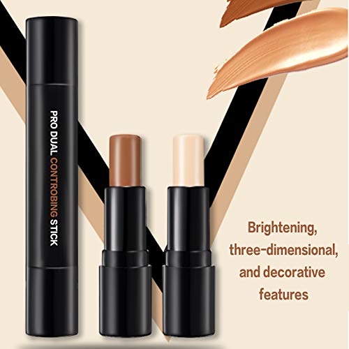 ONLYOILY composición doble 3D maquillaje de la cara Resalte Sombra Barra contorno de Lápiz Corrector Pen crema de textura