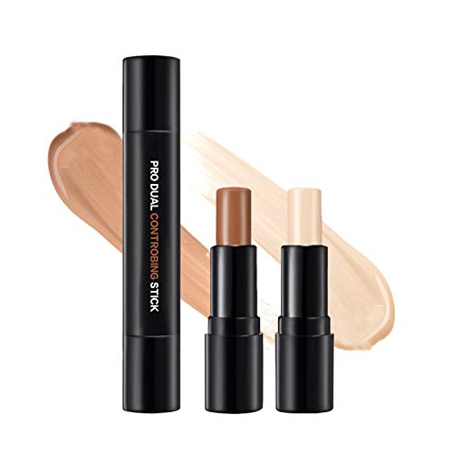 ONLYOILY composición doble 3D maquillaje de la cara Resalte Sombra Barra contorno de Lápiz Corrector Pen crema de textura