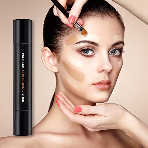 ONLYOILY composición doble 3D maquillaje de la cara Resalte Sombra Barra contorno de Lápiz Corrector Pen crema de textura