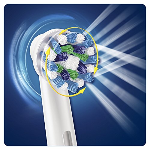 Oral-B PRO 600 CrossAction, Cepillo de dientes eléctrico recargable con tecnología Braun, edición verde