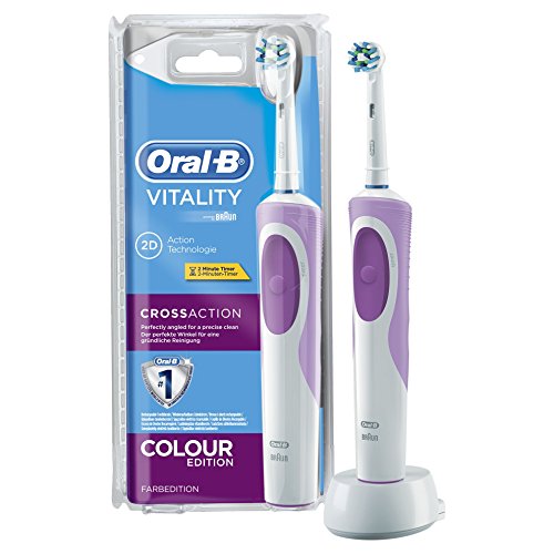 Oral-B Vitality CrossAction 2D - Cepillo electrico recargable, morado