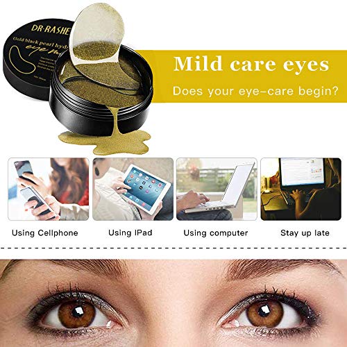 Parches para los ojos,Máscara para los ojos,Máscara para Ojos De Colágeno,Parches para los ojos,Anti-envejecimiento, Máscaras Antiarrugas para Los Ojos,Reduce Las Ojeras 60pcs