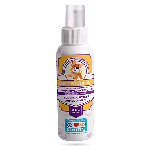 Pawtitas Colonia para Perros Natural de Lavanda y Manzanilla para Hacer Que su Mascota con Aroma Limpio y Fresco de Larga duración | Desodorante para Perros Hecho con Ingredientes orgánicos - 8 OZ