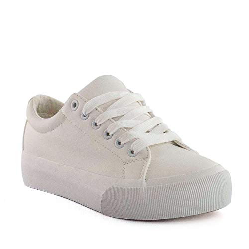 PAYMA - Zapatillas Bambas Deportivas Plataforma Mujer. Tenis Deporte, Casual y Caminar. Cierre Cordones. Interior Acolchado. Piso Eco Print Floral y Blanco.