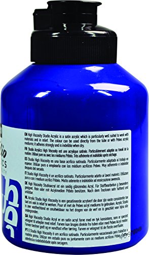 Pébéo Studio - Pintura acrílica (500 ml), Color Azul Ultramar Oscuro