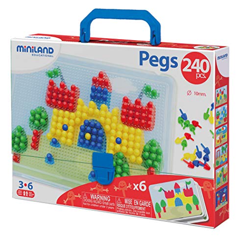 Pegs 10 mm (240 piezas) - Primary Colors