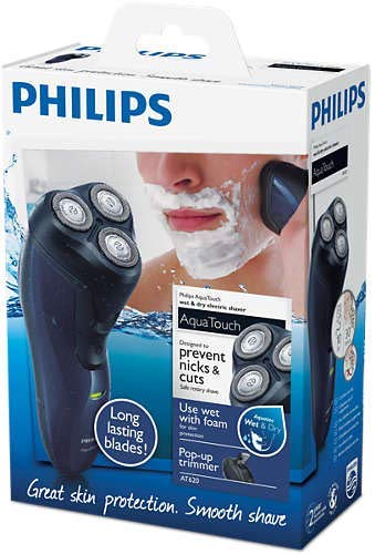 Philips AT620 AquaTouch Wet and Dry Rechargeable Electric Men Rotary Shaver