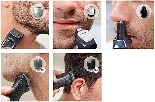 Philips MULTIGROOM Series 3000 Cara y cabello 9 en 1 MG3757/15 - Afeitadora (Acero inoxidable, 70 min, Integrado)