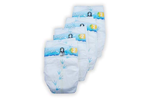 Pingo - Pañales Talla 2 Mini -2 paquetes de 42 unidades- 3-6 kg -Pañales para bebé - Anti-alergénicos sin perfume- Máxima Absorción - Pañales ecológicos - Pieles sensibles - Color Blanco