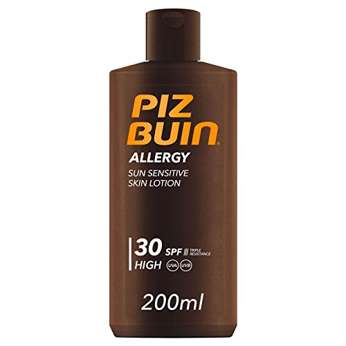 Piz Buin Allergy Protector Solar en Loción SPF 30, Protección Alta para Pieles Sensibles - 200 ml